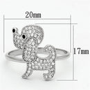 925 Silver Ring TS115 Rhodium 925 Sterling Silver Ring with CZ