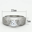 Silver Jewelry Rings 925 Silver Ring TS119 Rhodium 925 Sterling Silver Ring with AAA Grade CZ Alamode Fashion Jewelry Outlet