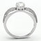 925 Silver Ring TS119 Rhodium 925 Sterling Silver Ring with AAA Grade CZ