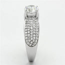 925 Silver Ring TS119 Rhodium 925 Sterling Silver Ring with AAA Grade CZ