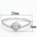 925 Silver Ring TS120 Rhodium 925 Sterling Silver Ring with AAA Grade CZ