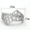 925 Silver Ring TS122 Rhodium 925 Sterling Silver Ring with AAA Grade CZ