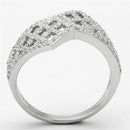 925 Silver Ring TS122 Rhodium 925 Sterling Silver Ring with AAA Grade CZ