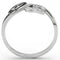 925 Silver Ring TS125 Rhodium 925 Sterling Silver Ring with CZ
