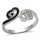 Silver Jewelry Rings 925 Silver Ring TS125 Rhodium 925 Sterling Silver Ring with CZ Alamode Fashion Jewelry Outlet