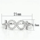 925 Silver Ring TS129 Rhodium 925 Sterling Silver Ring with AAA Grade CZ