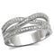 925 Silver Ring TS131 Rhodium 925 Sterling Silver Ring with AAA Grade CZ