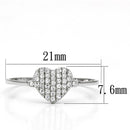 Silver Jewelry Rings 925 Silver Ring TS133 Rhodium 925 Sterling Silver Ring with AAA Grade CZ Alamode Fashion Jewelry Outlet