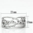 925 Silver Ring TS134 Rhodium 925 Sterling Silver Ring with AAA Grade CZ