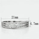 925 Silver Ring TS135 Rhodium 925 Sterling Silver Ring with AAA Grade CZ