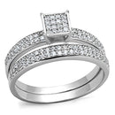 925 Silver Ring TS140 Rhodium 925 Sterling Silver Ring with AAA Grade CZ