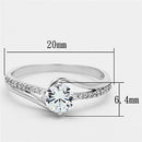 925 Silver Ring TS141 Rhodium 925 Sterling Silver Ring with AAA Grade CZ