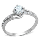 925 Silver Ring TS141 Rhodium 925 Sterling Silver Ring with AAA Grade CZ