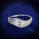 925 Silver Ring TS143 Rhodium 925 Sterling Silver Ring with AAA Grade CZ