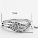 925 Silver Ring TS143 Rhodium 925 Sterling Silver Ring with AAA Grade CZ