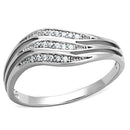 925 Silver Ring TS143 Rhodium 925 Sterling Silver Ring with AAA Grade CZ