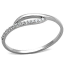 925 Silver Ring TS145 Rhodium 925 Sterling Silver Ring with AAA Grade CZ