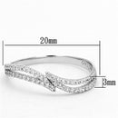 925 Silver Ring TS146 Rhodium 925 Sterling Silver Ring with AAA Grade CZ