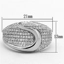 925 Silver Ring TS148 Rhodium 925 Sterling Silver Ring with AAA Grade CZ