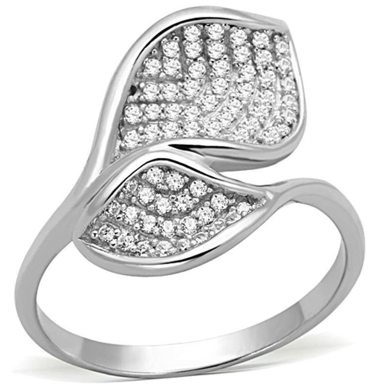 925 Silver Ring TS149 Rhodium 925 Sterling Silver Ring with AAA Grade CZ