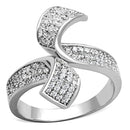 925 Silver Ring TS150 Rhodium 925 Sterling Silver Ring with AAA Grade CZ