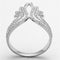 925 Silver Ring TS151 Rhodium 925 Sterling Silver Ring with AAA Grade CZ