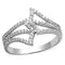 925 Silver Ring TS152 Rhodium 925 Sterling Silver Ring with AAA Grade CZ