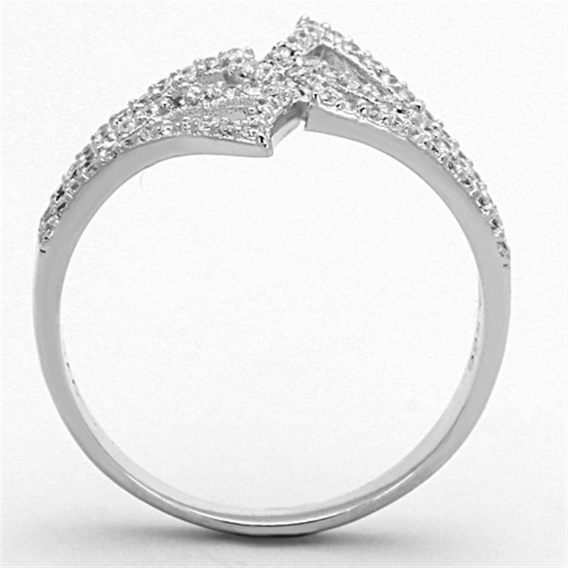 Silver Jewelry Rings 925 Silver Ring TS152 Rhodium 925 Sterling Silver Ring with AAA Grade CZ Alamode Fashion Jewelry Outlet