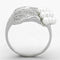 925 Silver Ring TS167 Rhodium 925 Sterling Silver Ring with Synthetic