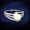 925 Silver Ring TS170 Rhodium 925 Sterling Silver Ring with Synthetic