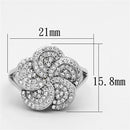 Silver Jewelry Rings 925 Silver Ring TS171 Rhodium 925 Sterling Silver Ring with AAA Grade CZ Alamode Fashion Jewelry Outlet