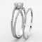 925 Silver Ring TS172 Rhodium 925 Sterling Silver Ring with AAA Grade CZ