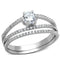 925 Silver Ring TS172 Rhodium 925 Sterling Silver Ring with AAA Grade CZ