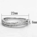 925 Silver Ring TS173 Rhodium 925 Sterling Silver Ring with AAA Grade CZ