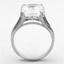 925 Silver Ring TS174 Rhodium 925 Sterling Silver Ring with AAA Grade CZ
