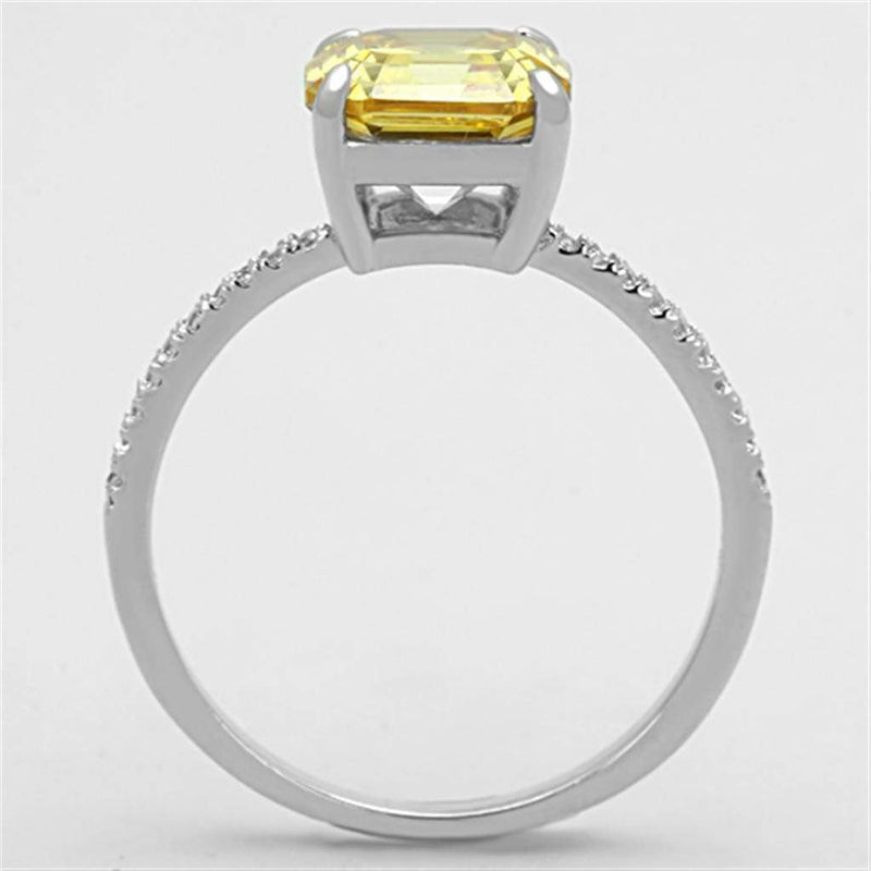 Silver Jewelry Rings 925 Silver Ring TS175 Rhodium 925 Sterling Silver Ring with Cubic Alamode Fashion Jewelry Outlet