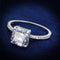 Silver Jewelry Rings 925 Silver Ring TS176 Rhodium 925 Sterling Silver Ring with Cubic Alamode Fashion Jewelry Outlet