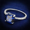 925 Silver Ring TS177 Rhodium 925 Sterling Silver Ring in London Blue