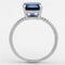 925 Silver Ring TS177 Rhodium 925 Sterling Silver Ring in London Blue