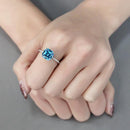 925 Silver Ring TS178 Rhodium 925 Sterling Silver Ring with Cubic