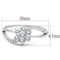 925 Silver Ring TS182 Rhodium 925 Sterling Silver Ring with AAA Grade CZ