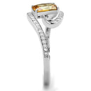 925 Silver Ring TS183 Rhodium 925 Sterling Silver Ring with AAA Grade CZ