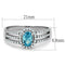 925 Silver Ring TS184 Rhodium 925 Sterling Silver Ring with AAA Grade CZ