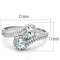 925 Silver Ring TS186 Rhodium 925 Sterling Silver Ring with AAA Grade CZ