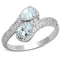 925 Silver Ring TS186 Rhodium 925 Sterling Silver Ring with AAA Grade CZ