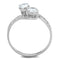 925 Silver Ring TS187 Rhodium 925 Sterling Silver Ring with AAA Grade CZ