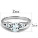 925 Silver Ring TS189 Rhodium 925 Sterling Silver Ring with AAA Grade CZ