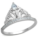 925 Silver Ring TS191 Rhodium 925 Sterling Silver Ring with AAA Grade CZ