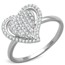 925 Silver Ring TS192 Rhodium 925 Sterling Silver Ring with AAA Grade CZ