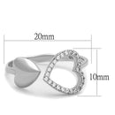 925 Silver Ring TS194 Rhodium 925 Sterling Silver Ring with AAA Grade CZ